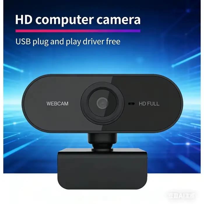 Webcam USB avec microphone, caméra d'ordinateur Plug and Play pour les appels vidéo, Zoom, Teams, streaming, compatible avec PC et Mac