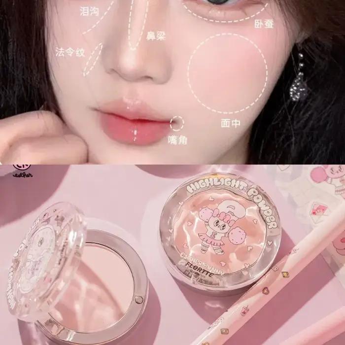 FLdéfend TE BUNNY-Poudre Monochrome Éclaircissante Naturelle pour le Visage