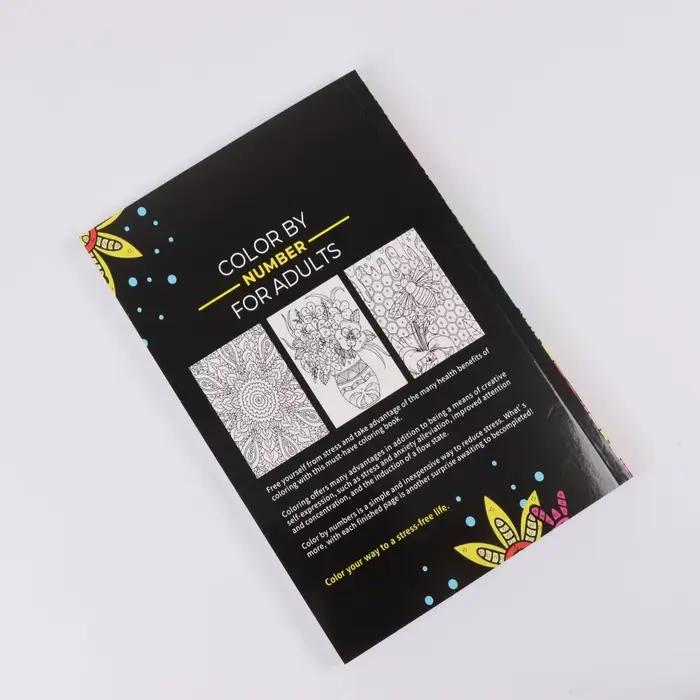 Livre de coloriage par numéros pour adultes, 80 pages, pour soulager l'anxiété et le stress, avec des motifs uniques, pour hommes, femmes et adolescents
