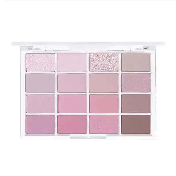 Palette de poudre scintillante marron rose