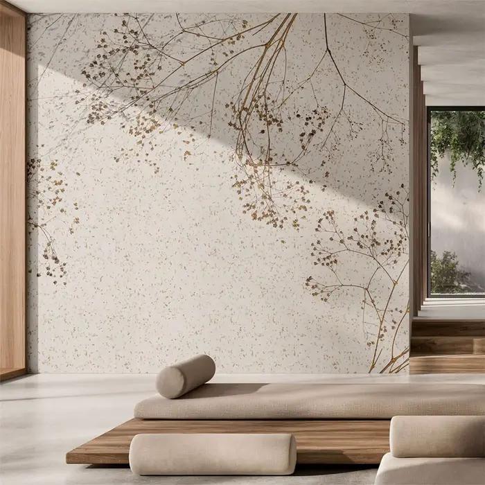 Papier peint mural personnalisé, motif branche de plante moderne, décoration de fond pour salon, chambre à coucher, bureau, papier peint arbre de style européen 