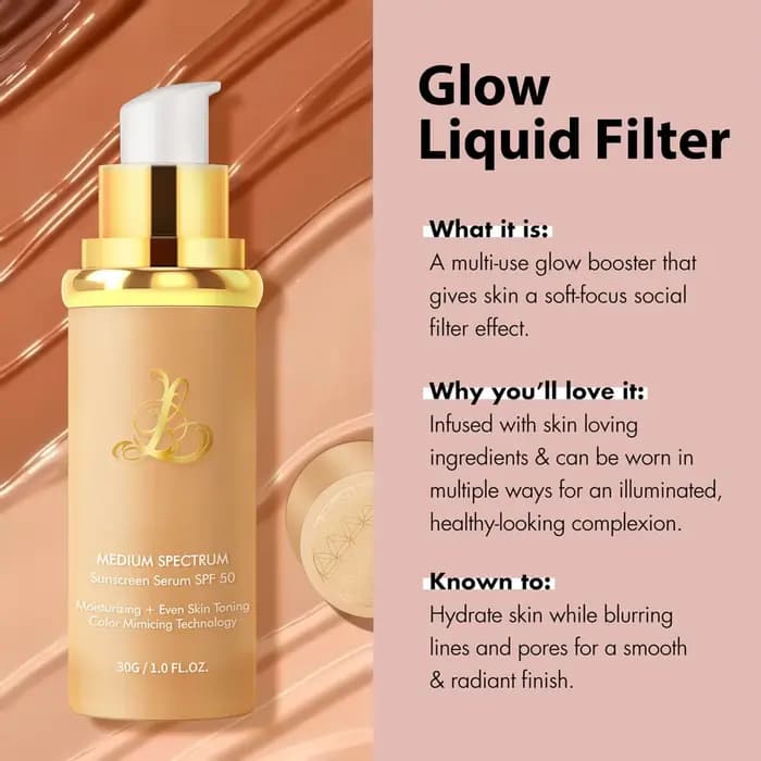 2025 Forever Bloom Inspired Fond de teint liquide 4 en 1 Couverture moyenne hydratante avec SPF50+