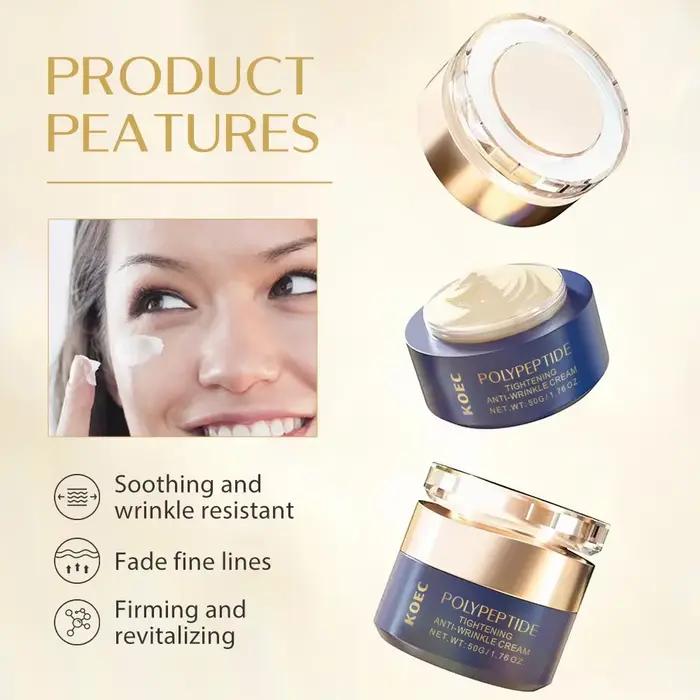 Crème raffermissante peptidique hydratante pour homme et femme traitement de l'acné élimination des taches de rousseur contrôle du sébum blanchissant 50mlUsageId2023