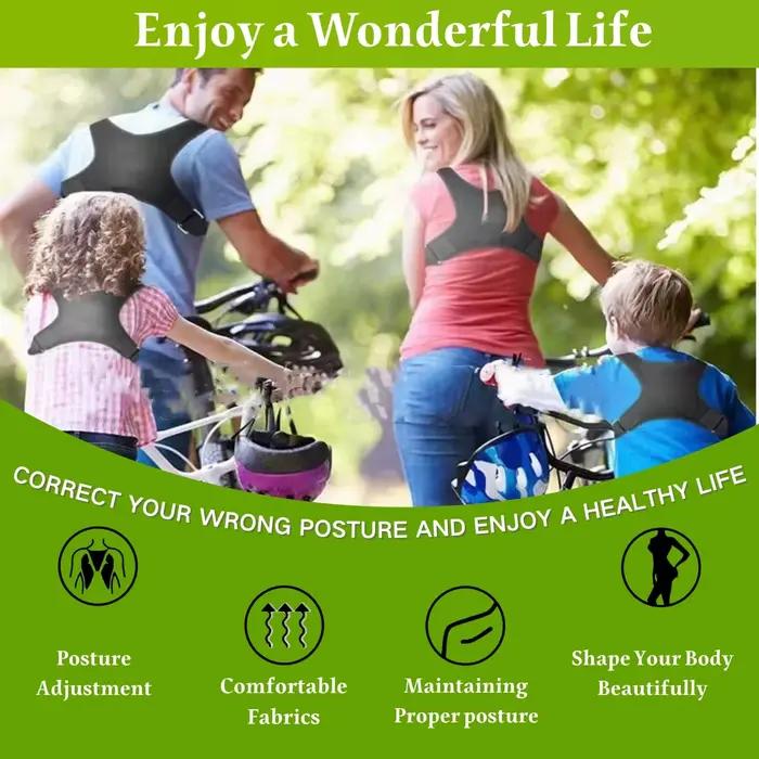 Correcteur de posture réglable, ceinture de soutien dorsal - Soutien ergonomique respirant et antidérapant pour une meilleure posture, adapté à la position assise