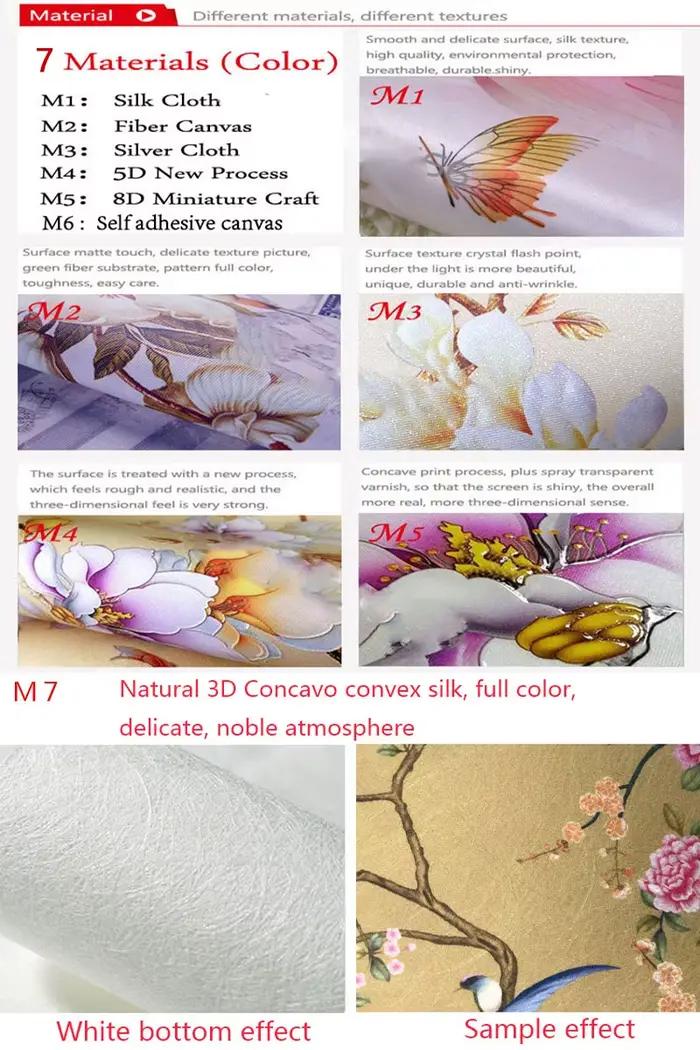 Produits personnalisés produits personnalisés fond d’écran fleurs et oiseaux nouvelle fleur pastorale chinoise salon chambre à coucher canapé mur de fond murale d’hôtel