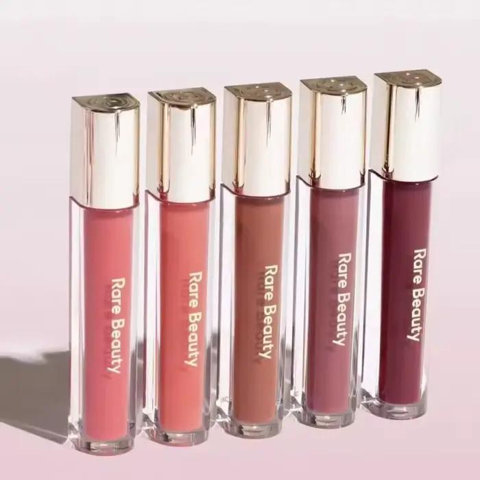 Rare Beauty Glossy Lip Blam Apricot Neutral Mauve Rose Berry Nourishing Lip Gloss Happy Hope Wonder Moisturizing Lipstick Makeup