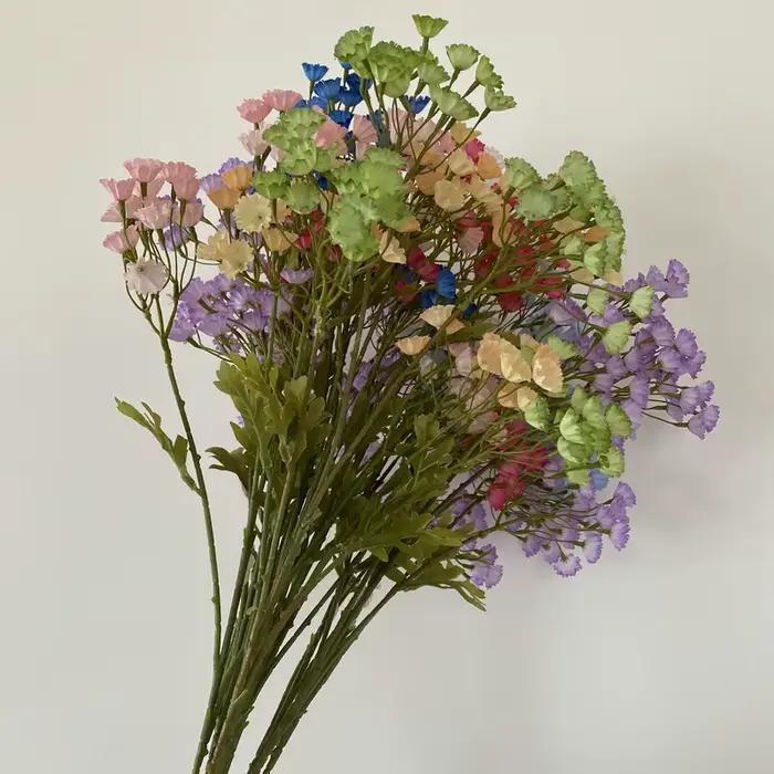 Bouquet d'herbe pour amoureux, violet, ne me m'oubli pas, décoration de fête de mariage pour maison de campagne, fleur artificielle de noël florale