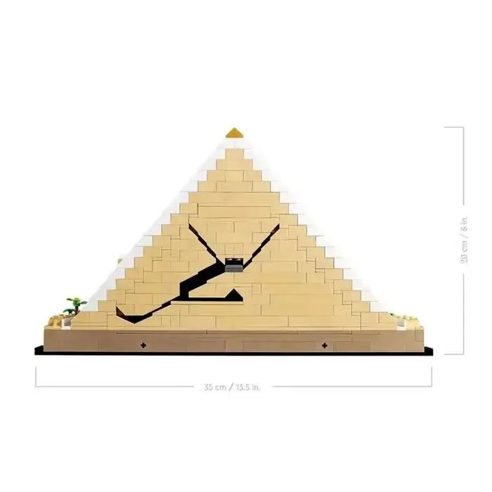 Ensemble de blocs de construction d'architecture pyramidale égyptienne de 1476 pièces, modèle de monument de l'Egypte ancienne, cadeau de présentation pour adultes et amis