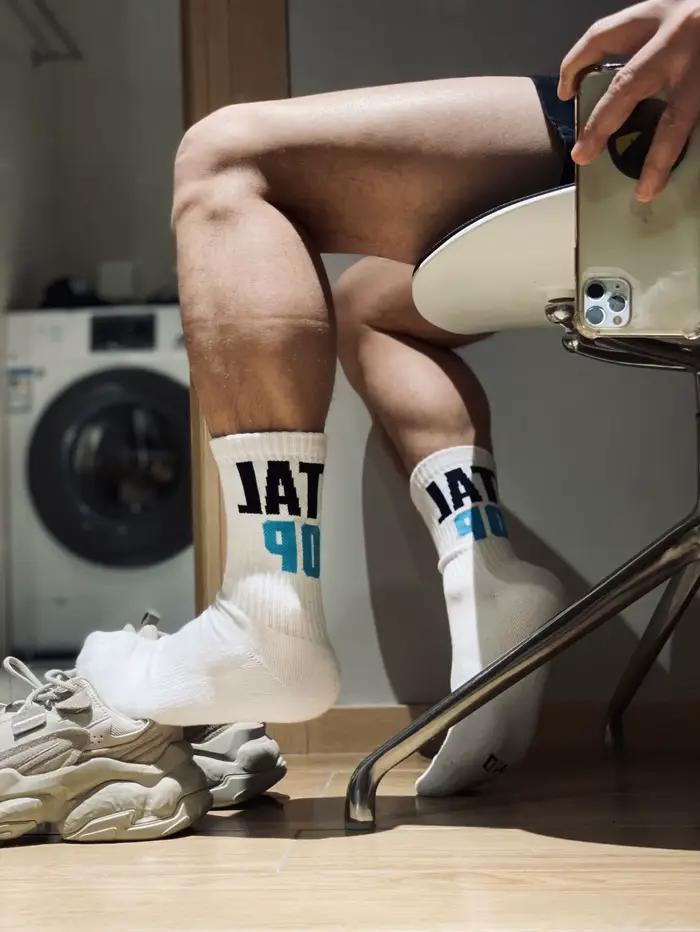 Chaussettes Astronomiques avec Lettres Imprimées pour Homme, Haut de Personnalité, Gay, Sexy, Fitness, dehors, Décontracté, Business, Moyen