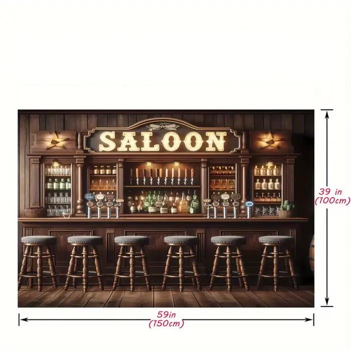 Fond du Western Cowboy Bar - Thème vintage de whisky et de vin, papier peint pour boîtes de nuit, bars et fêtes