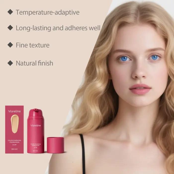 Fond de teint thermo-sensible à changement de couleur