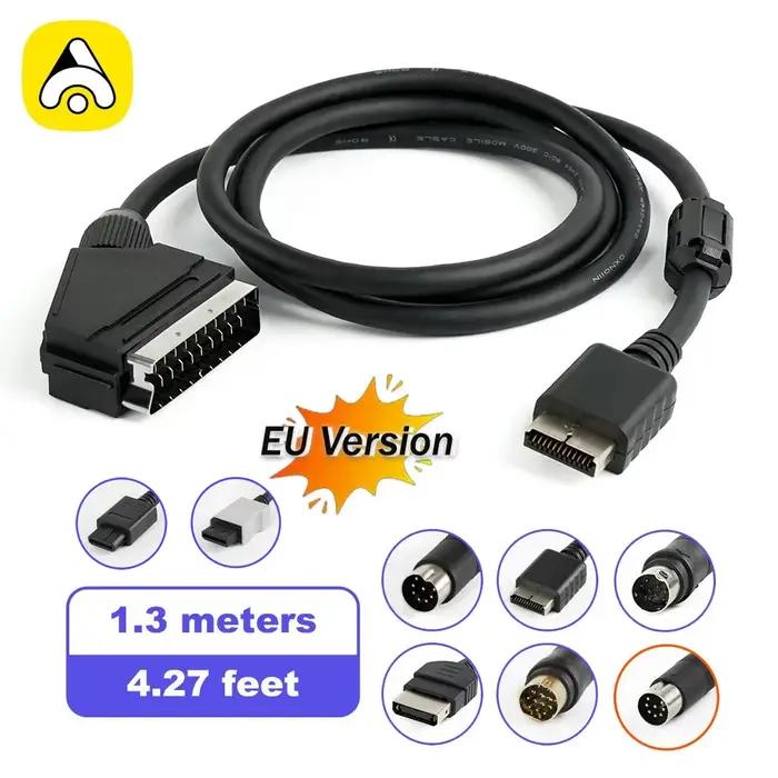 Câble péritel vidéo Composite de haute qualité de 1.3m sur SYNC RGB pour Console de jeu vidéo Saturn/MD/Xbox/PS1/PS2/PS3