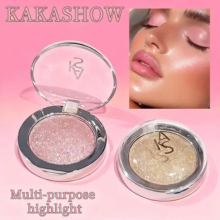 Kakashow Crème illuminatrice scintillante, paillettes délicates, longue tenue, éclaircit les yeux et le visage, cadeaux de la Saint-Valentin