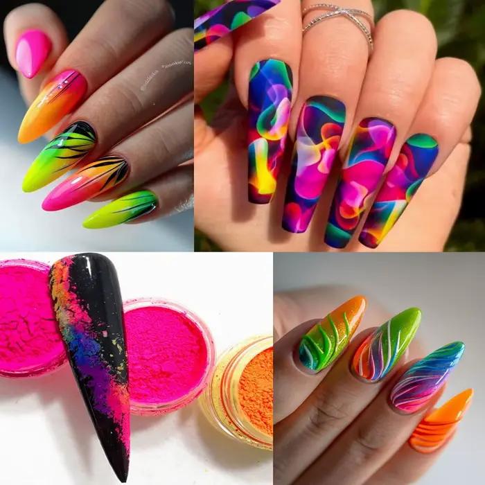 Poudre fluorescente néon 20g, pigment à paillettes pour ongles, poudre de phosphore fluorescente, sans poudre scintillante dans la nuit pour le maquillage, savon de bricolage