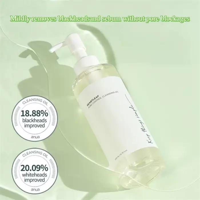Ensemble de soins de la peau Anua, nettoyant visage Heartleaf, mousse nettoyante, nettoyage en profondeur des pores, huile démaquillante, ensemble de soins de la peau coréen original