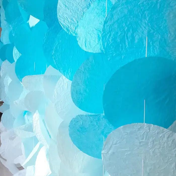 Guirxiété Murale en Papier Crêpe Dégradé Rond, Fournitures de ixd'Anniversaire et de Mariage, Décoration à Faire Soi-Même