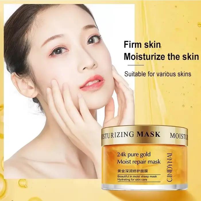 120G 24K crème pour le visage dorée collagène hydratant