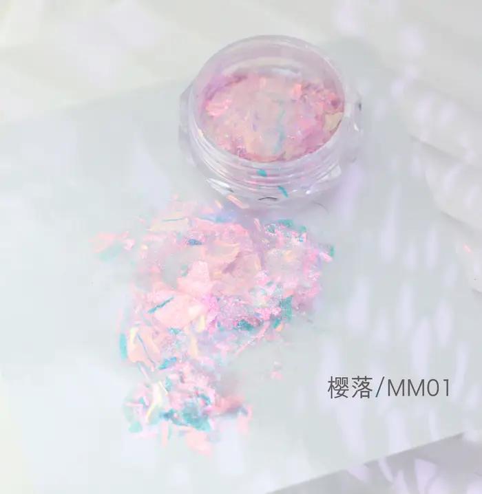 Paillettes Nuageuses Aurore Rêveuse – Poudre Opale Irisée
