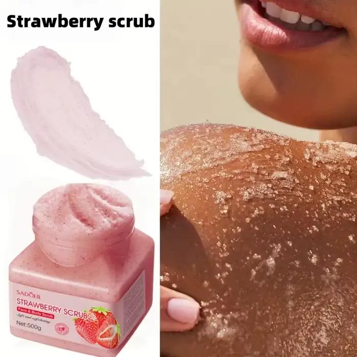 Gommage exfoliant pour la peau à la fraise