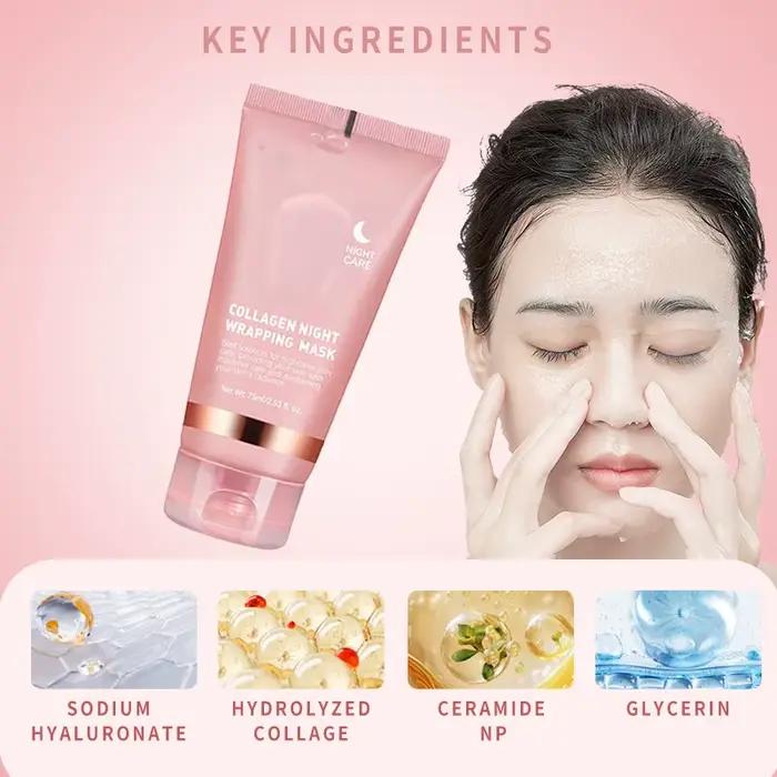 Crème de nuit peeling au collagène avec brosse pour réduire les ridules nourrir en profondeur raffermir la peau masque hydratant pour femmesUsageIdOccasionsSpéciales