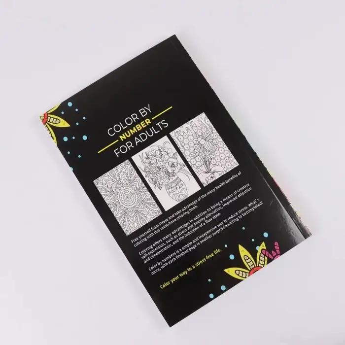 Livre de coloriage par numéros pour adultes, 80 pages, pour soulager l'anxiété et le stress, avec des motifs uniques, pour hommes, femmes et adolescents