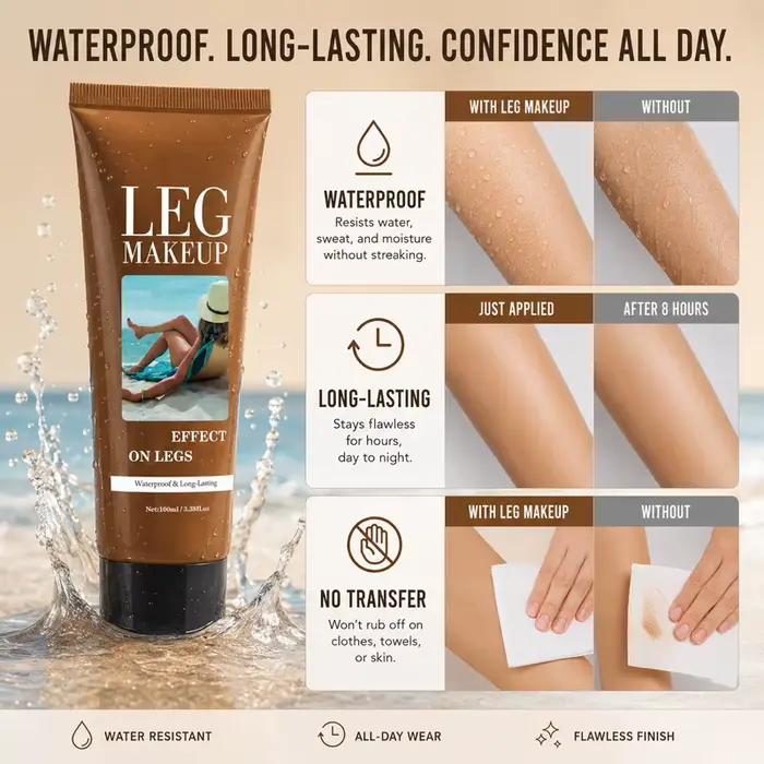 Maquillage corporel waterproof pour les jambes