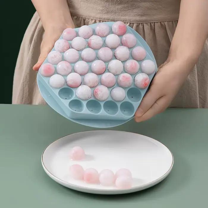 Moule à glaçons ronds, bac à glaçons à congélation rapide, boîte à glaçons domestique, machine à glaçons portable pour usage domestique