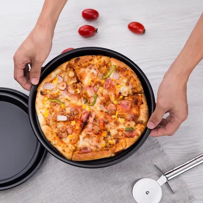 Plaque de cuisson ronde antiarina pour pizza, utilisation au four, 6 po, 7 po, 8 po, 9/10 po