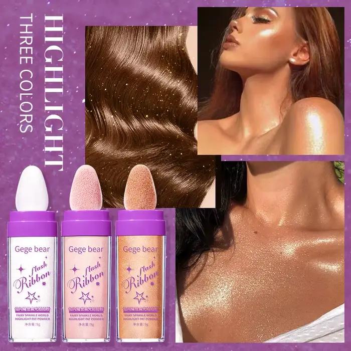 Surligneur poudre blanc clair De lune Polvo De Hadas paillettes miroitant Contour ombrage illuminateur pour femmes visage corps maquillage
