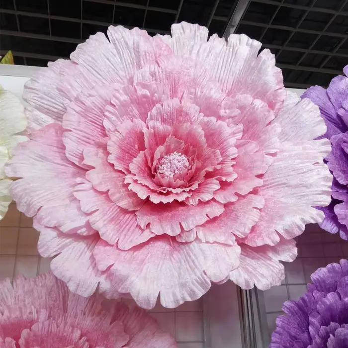 Grandes Fleurs Artificielles de 40/50/60/80cm, Pivoines Décoratives de Fond de Mariage, Branches de Fleurs en Soie, Mur pour la Décoration de la Maison