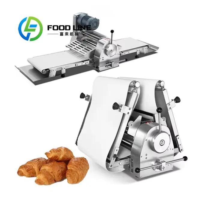Machine professionnelle de fabrication de pâtisserie soufflée à haute efficacité, plastifieuse de pâte à croûte de tarte, Surface antiadhésive pour un nettoyage facile