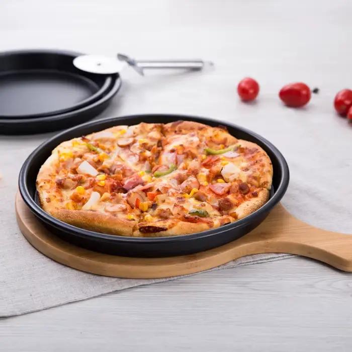 Plaque de cuisson ronde antiarina pour pizza, utilisation au four, 6 po, 7 po, 8 po, 9/10 po