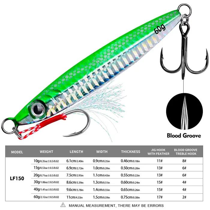 PROBEROS 1pc Leurre Artificiel en Métal, Appât Durable Bionique Rigide avec Design Réaliste, Accessoire Parfait pour la Pêche en Mer