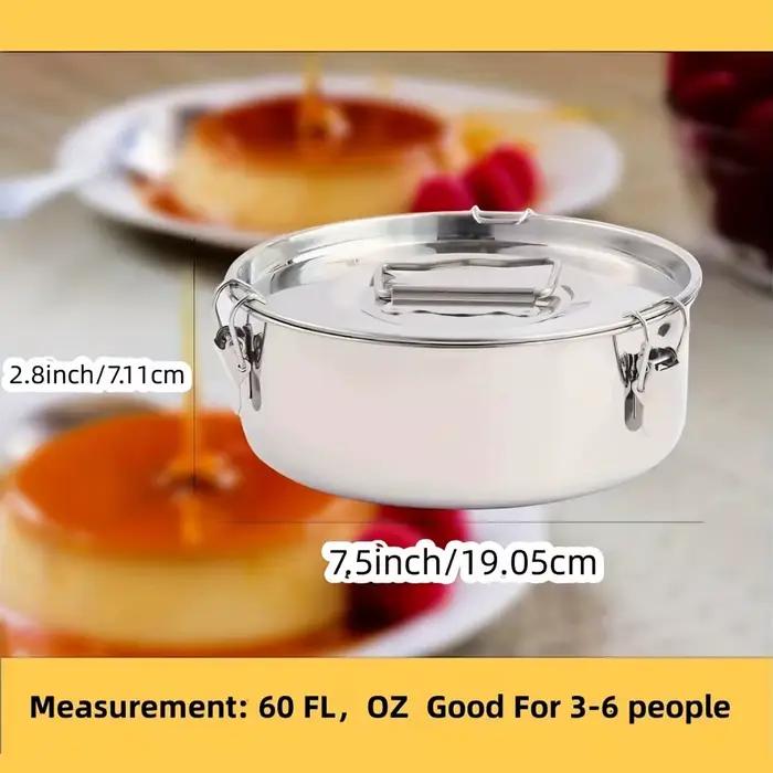 Moule à flan de 1,5 QT, moule à gâteau portable pour gâteau au chocolat, cupcake, pudding, moule à flan
