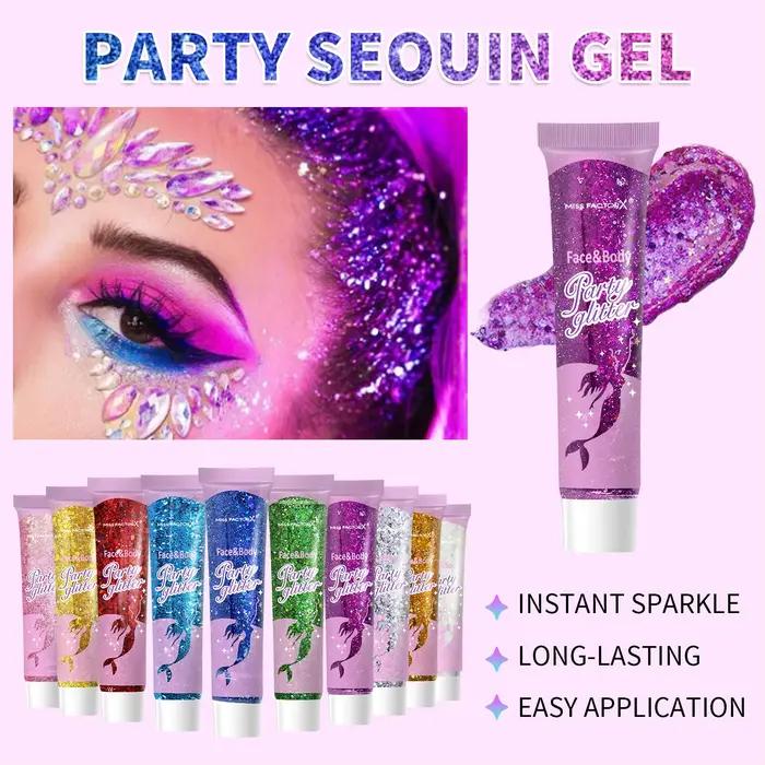 30 pièces/boîte de gel pailleté pour le visage et le corps