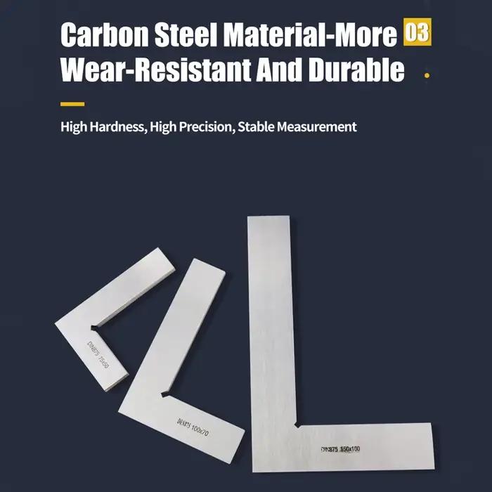 Règle carrée à bord plat à 90 degrés, outil de mesure d'angle métallique carré de menuiserie, outils carrés multi-carpenterie pour le travail du bois, essayez le carré