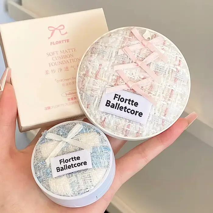 FLORTTE coussin d'air correcteur couverture hydratant longue durée fond de teint crème de maquillage pour peau sèche contrôle de l'huile