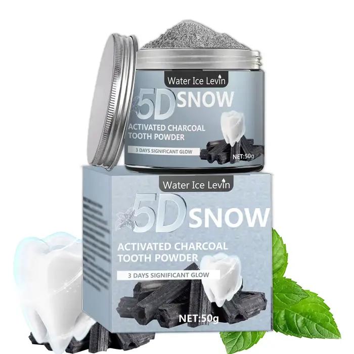 Poudre blanchissante pour les dents au charbon de bambou - Blanchiment naturel et nettoyage en profondeur pour hommes