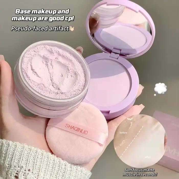 Poudre compacte légère et transparente à double effet