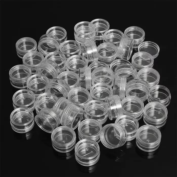 Mini pots cosmétiques transparents 5g pour échantillons de crème
