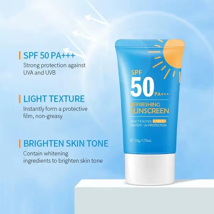 Crème solaire hydratante et blanchissante