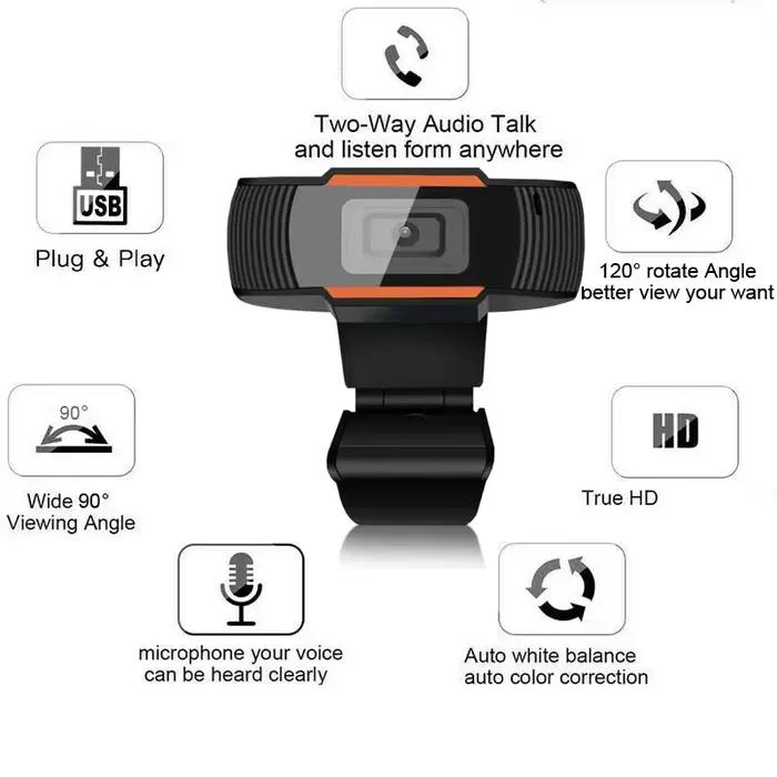 Mini Webcam 480/720/1080P HD USB caméra Web avec Microphone pour ordinateur de bureau Gamer Webcast appel vidéo conférence travail