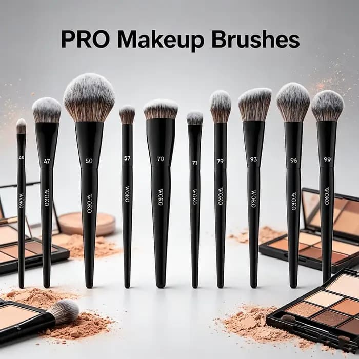 Pinceau professionnel pour fond de teint et contour du visage