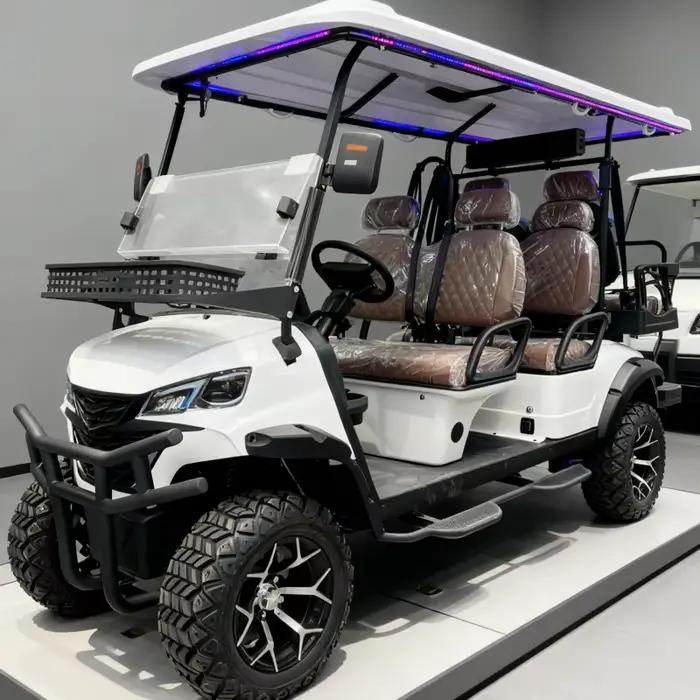 2025 nouveau prix d'ex-usine 2 4 6 8 places 72V véhicule utilitaire électrique tout-terrain chariot de Golf électrique Club voiture voiture de chasse