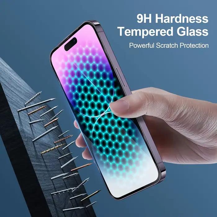 HD verre trempé pour iPhone 16 15 17 14 13 12 11 Pro Max Protection d'écran iPhone15 Pro Film d'objectif d'appareil photo pour iPhone16 Plus 13 Mini Glass