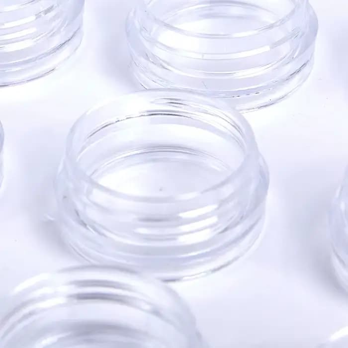 Mini pots cosmétiques transparents 5g pour échantillons de crème