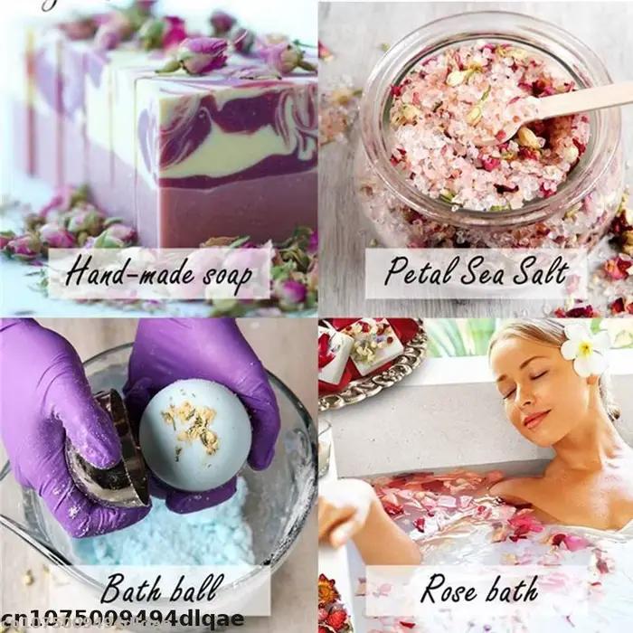 Les granulés de feuilles de mûrier en vrac de qualité 100% sont utilisés pour remplir des Sachets avec des bougies en résine de cristal pour fabriquer du savon de bain