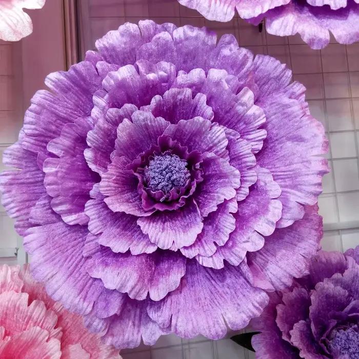 Grandes Fleurs Artificielles de 40/50/60/80cm, Pivoines Décoratives de Fond de Mariage, Branches de Fleurs en Soie, Mur pour la Décoration de la Maison