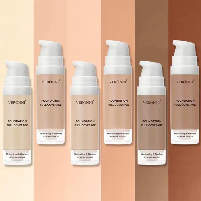 VERONNI Fond de teint liquide couvrant 6 couleurs