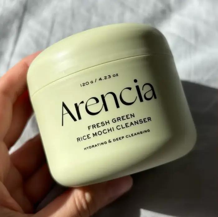 Crème nettoyante mochi au riz vert pour peaux mixtes et grasses nettoyage en profondeur amélioration de l'éclat de la peau occasions quotidiennes et spéciales